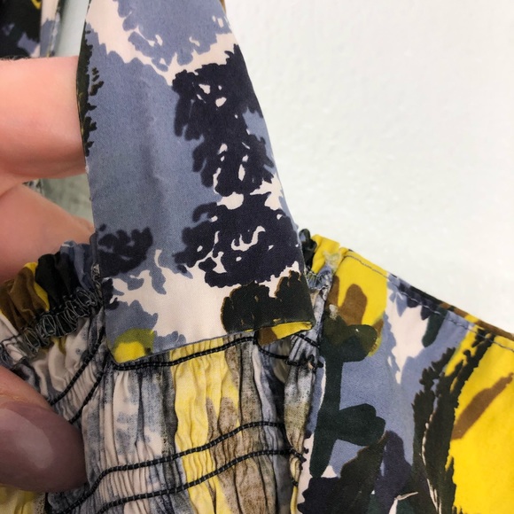 Marni Citrus Full Skirt Midi Dress Square Neck Fit Flare - Picture 15 of 16